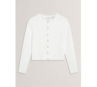 Ted Baker Ted Baker Cream Cropped Crew Neck Cardigan