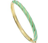 Ted Baker Ted Baker Gold Tone/Mint TRINITY Twist Enamel Hinged Bangle Bracelet