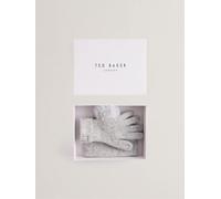 Ted Baker Ted Baker Grey Keriis Rhinestone Knitted Hat And Gloves Set