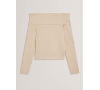 Ted Baker Ted Baker Natural Laycii Off The Shoulder Metallic Knit Top