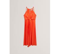 Ted Baker Ted Baker Orange Beckki Tie Waist Sleeveless Midi Dress Orange EU 38 (UK 10)