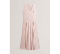 Ted Baker Ted Baker Pink Midi With Pleat Detail Dress Pink EU 42 (UK 14)