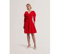 Ted Baker Ted Baker Red Jescka Sculptured Knit Skater Dress Red EU 42 (UK 14)