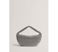Ted Baker Ted Baker Silver Crystiz Medium Crystal Slouchy Hobo Bag