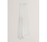 Ted Baker Ted Baker White Azzina Knit Slash Neck Dress With Pleat Panel White 12