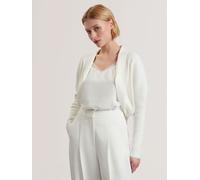 Ted Baker Ted Baker White Erhan Sculptured Ribbed Knit Cardigan