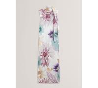 Ted Baker Ted Baker White Harrpur - Print Neck Tie Midi Dress White EU 36 (UK 8)