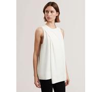Ted Baker Ted Baker White Icana Drape Detail Sleeveless Top