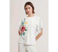 Ted Baker Ted Baker White Lahnaa-Slouch Sleeve Waisted Top