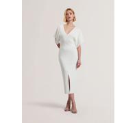 Ted Baker Ted Baker White Rebexxa V-Neck Knitted Midi Dress White 10