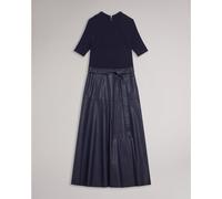 Ted Baker Ted Mock Midi Dress Ld54 Bleu foncé 10 (S) Female