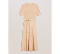 Ted Baker Ted Mock Midi Dress Ld54 Chameau 10 (S) Female