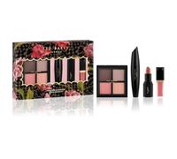 Ted Baker The Full Flourish Gift Lot de 4 ombres à paupières, mascara, rouge à lèvres et brillant à lèvres, coffret cadeau de maquillage de luxe pour elle, ravissant coffret cadeau cosmétique pour