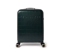 Ted Baker Valise Cabine Icon Case 55 cm, Vert forêt, Aspect Croco, 4 Roues, ABS léger, Serrure TSA, Bagage de créateur, intérieur organisé, élégante Valise Cabine Rigide avec Compartiments, 39 L