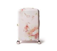 Ted Baker Valise Magnolia Bloom 68 cm, Format Moyen, Rose à Fleurs, 4 Roues, légère, en ABS, Serrure TSA, Bagage de créateur, intérieur organisé, élégant Format Cabine, Coque Rigide, 77 L