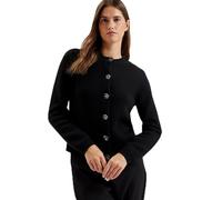 Ted Baker Wmk-jaycey-Rose Button Crew Neck Cardigan, Noir, 40 Femme