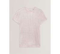 Ted Baker Women's Metallic Slim Fit T-Shirt Rose pâle 12 (M) Female