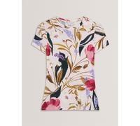 Ted Baker Women's Slim Fit Print T-Shirt Rose pâle 8 (XS) Female