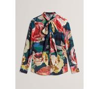 Ted Baker Women's Tie Neck Long-Sleeve Blouse Marine 14 (L) Female