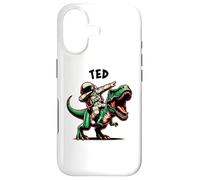 Ted Dabbing Astronaute sur Un Dessin animé Dinosaure Coque pour iPhone 17