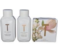 Ted Floral Bliss Lot de 3 savons 90 g et 2 bains moussants de 50 ml chacun, format mini voyage