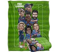 TED LASSO Team Lasso on The Pitch Plaid Ultra Doux au Toucher Soyeux - 152 x 127 cm