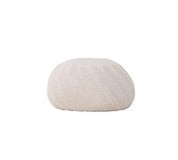 Pouf Rond Design "Ted" 45cm Blanc Cassé