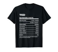 Ted Valeur Nutritive Nom Drôle T-Shirt Graphique avec Valeur