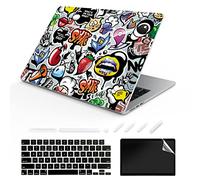TeDaWen Coque Compatible pour MacBook Air 13,6" Version 2022 modèle : Puce A2681 M2, Housse Rigide à Motif imprimé pour Ordinateur Portable et Housse de Clavier pour MacBook Air 13.6, Graffiti A17