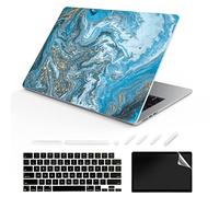 TeDaWen Coque compatible pour MacBook Air 13,6" version 2022 modèle : puce A2681 M2, housse rigide à motif imprimé pour ordinateur portable et housse de clavier pour MacBook Air 13.6, marbre fin 18