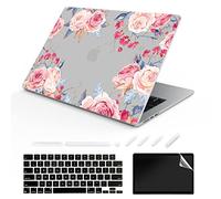 TeDaWen Coque compatible pour MacBook Air 13,6" version 2022 modèle : puce A2681 M2, housse rigide à motif imprimé pour ordinateur portable et housse de clavier pour MacBook Air 13,6, fleurs 4
