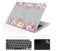 TeDaWen Coque compatible pour MacBook Air 13,6" version 2022 modèle : puce A2681 M2, housse rigide à motif imprimé pour ordinateur portable et housse de clavier pour MacBook Air 13,6, fleurs 13
