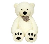 TEDBI Grand Ours en Peluche 120cm | Crème Vanille | Geant Cadeau d'anniversaire XXL Grand Nounours géant en Peluche Ours en Peluche Jouet