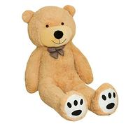 TEDBI Grand Ours en Peluche 200cm | Beige | Geant Cadeau d'anniversaire XXL Grand Nounours géant en Peluche Ours en Peluche Jouet
