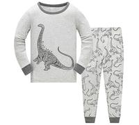 TEDD Garçons Ensembles de Pyjama Coton Mignonne Dinosaure Bébé Noël Vêtements de Nuit pour Enfants 4-5 Ans