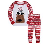 TEDD Garçons Filles Ensembles de Pyjama de Noël en Coton Mignonne Père Noël Dinosaure Bébé Vêtements de Nuit pour Enfants 2-3 Ans