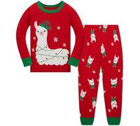 TEDD Garçons Filles Ensembles de Pyjama de Noël en Coton Mignonne Père Noël Dinosaure Bébé Vêtements de Nuit pour Enfants 11-12 Ans