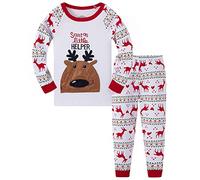 TEDD Garçons Filles Ensembles de Pyjama de Noël en Coton Mignonne Père Noël Dinosaure Bébé Vêtements de Nuit pour Enfants 1-2 Ans