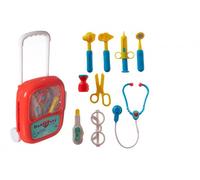 Teddies Docteur/ensemble de médecin en plastique avec stéthoscope à piles dans une mallette en plastique