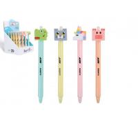 Teddies Gomme à crayon 0,5 plastique bleu 4 types 20pcs en boîte