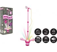 TEDDIES Microphone karaoké avec support rose