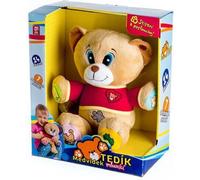 Teddies Ourson en peluche parlant tchèque 30cm fonctionnant avec des piles 25x30cm dans une boîte 12m+