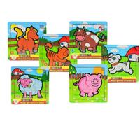 TEDDIES Puzzle en bois Mes premiers animaux domestiques : Cheval 9 pièces