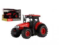 Teddies Tracteur Zetor plastique 9x14cm sur volant sur chauve-souris. avec son et lumière dans une boîte 18x12