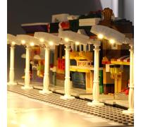 TEDDOO Lot de 10 briques lumineuses à DEL compatibles avec les blocs de construction Lego 2039 11062 (lumière chaude pilier blanc)