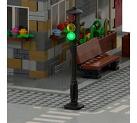 TEDDOO Simulierte Ampeln, Satz Von 2PCS blinkende Simulation, Einfach zu installieren, Mini-Größe, Baustein-Zubehör, kompatibel mit traditionellen Markenbausteinen