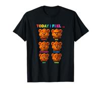 Teddy Bear Daily Moods Illustration Novelty Graphic Designs T-Shirt
