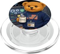 Teddy Bear Happy Coding, Just a Boy Who Loves Coding PopSockets PopGrip pour MagSafe