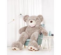 Teddy Bear Peluche Ours GIANT XXL 190 cm Gris Doudou Ours en peluche PAFEN