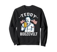 Teddy Boozevelt Funny Drinking Pres Roosevelt Meme 4 Juillet Sweatshirt
